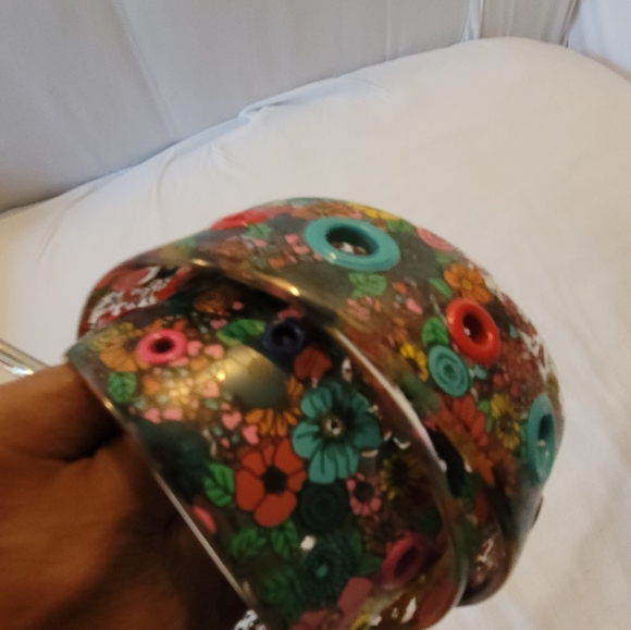 Floral Multicolor Belt - Picture 9 of 11